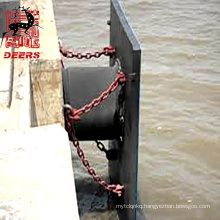 Deers marine mooring cell rubber fender with steel frontal frame